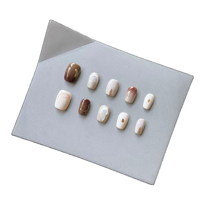 Artistic Marble-Inspired Press-On Nail Set