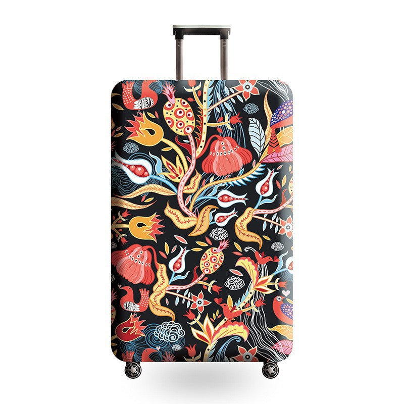 Unisex hard shell trolley with eye-catching marble print, telescopic handle and impact-resistant construction Stornfield