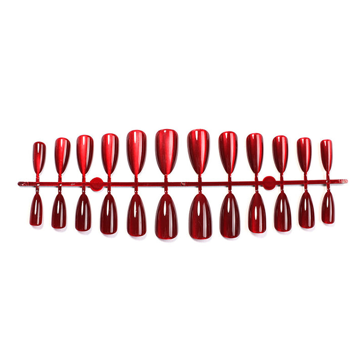 Elegant Almond-Shaped Press-On Nails with Glossy Finish Stornfield