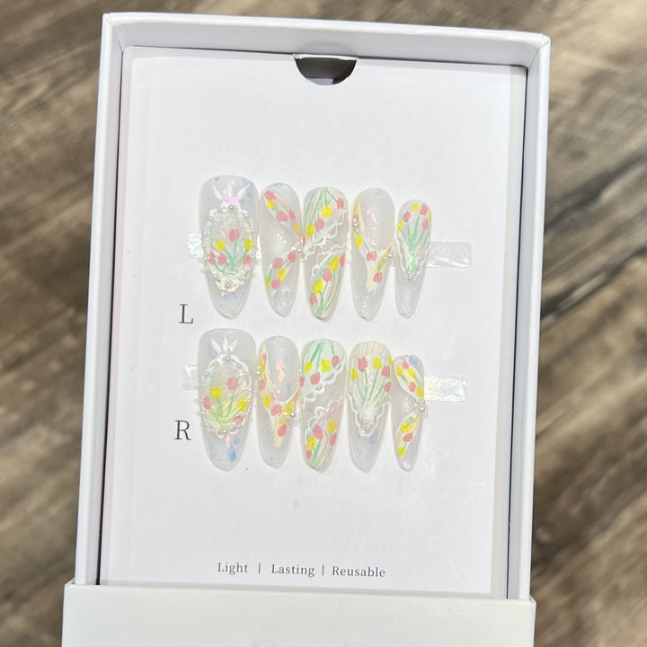 Glamorous Starry Press-On Nail Art