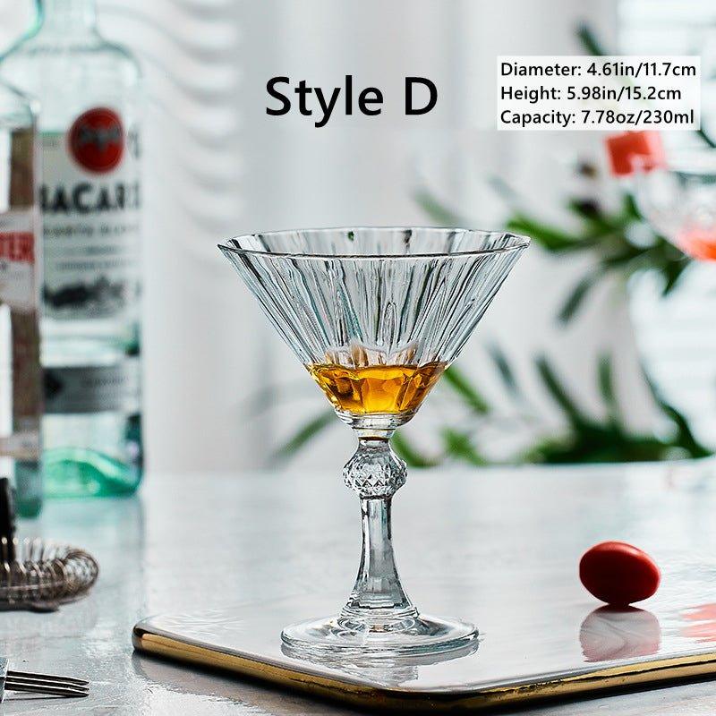 Patterned Martini Cocktail Glasses | Stornfield