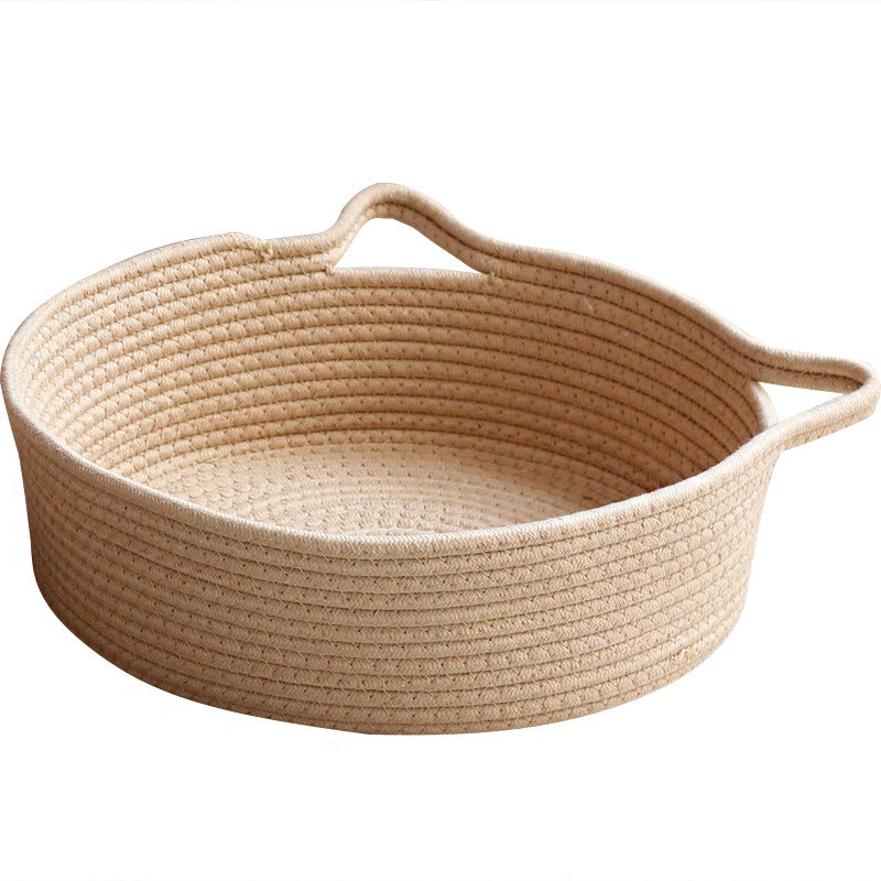 Decorated basket with practical handles Stornfield