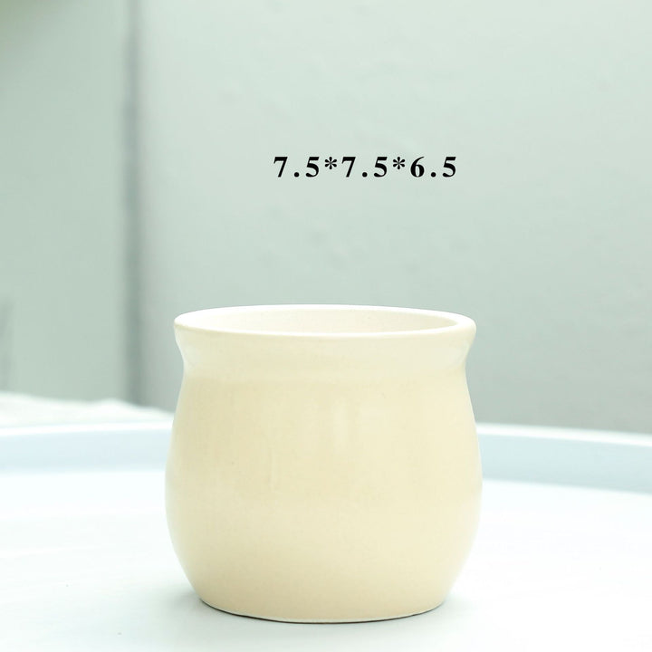 Modern Round Ceramic Planter Stornfeild