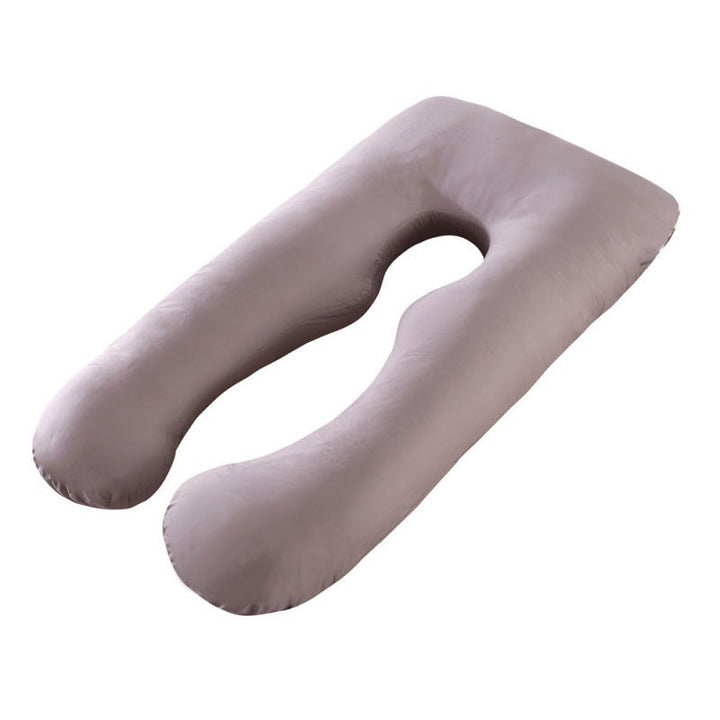 ergonomic U-shaped full-body maternity support pillow with removable washable velour cover and adjustable inner bolster Stornfield