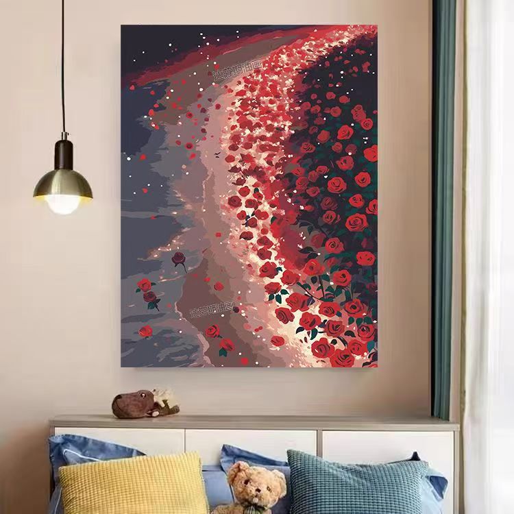 Heart and Floral Swirl Canvas Artwork Stornfield
