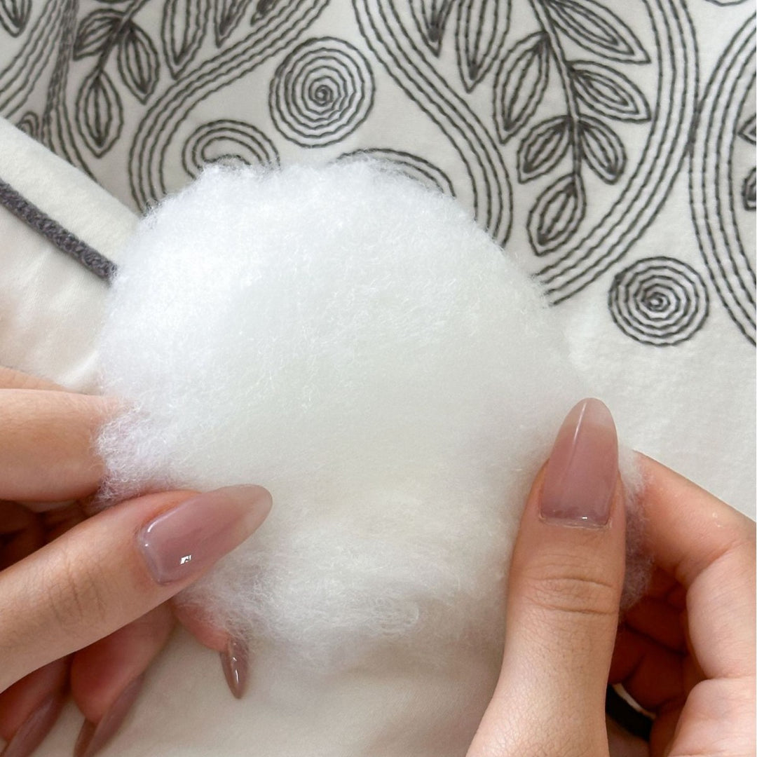 Tufted All-Season Down-Alternative Comforter with Embroidered Border