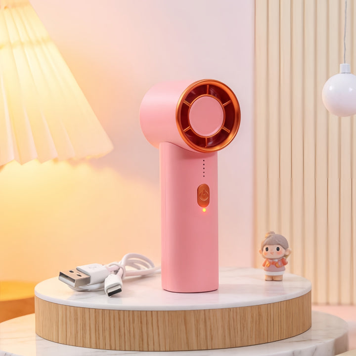Women's Portable Handheld Fan with USB Charging Function and Flexible Design Stornfield