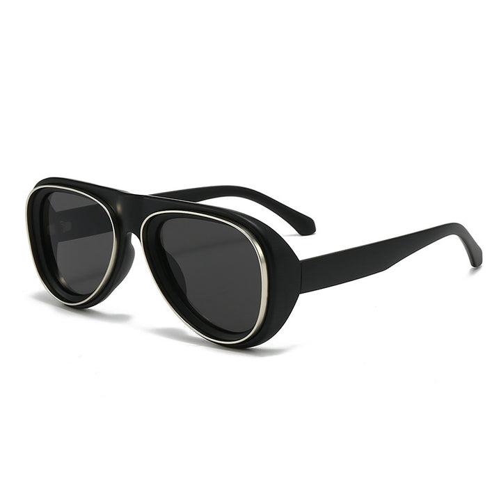 Women's fashionable retro sunglasses with wide frame Stornfield