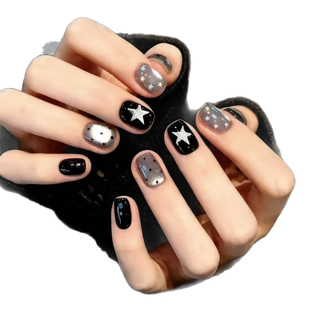 Starry Night-Themed Press-On Nail Art Stornfield