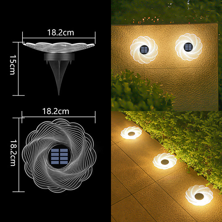 Decorative Solar Acrylic Petal Garden Stake LED Pathway Light Stornfield