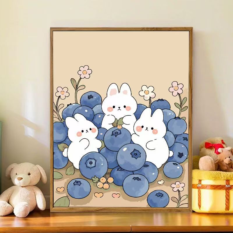 Playful Bunny-Themed Wall Art Stornfield