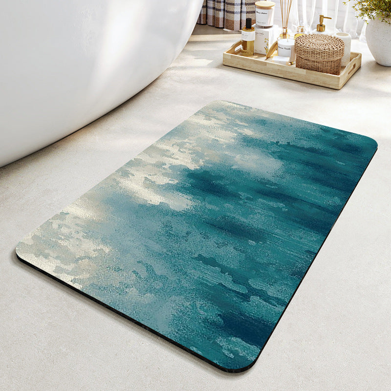 Non-Slip Abstract Design Bath Mat Stornfield