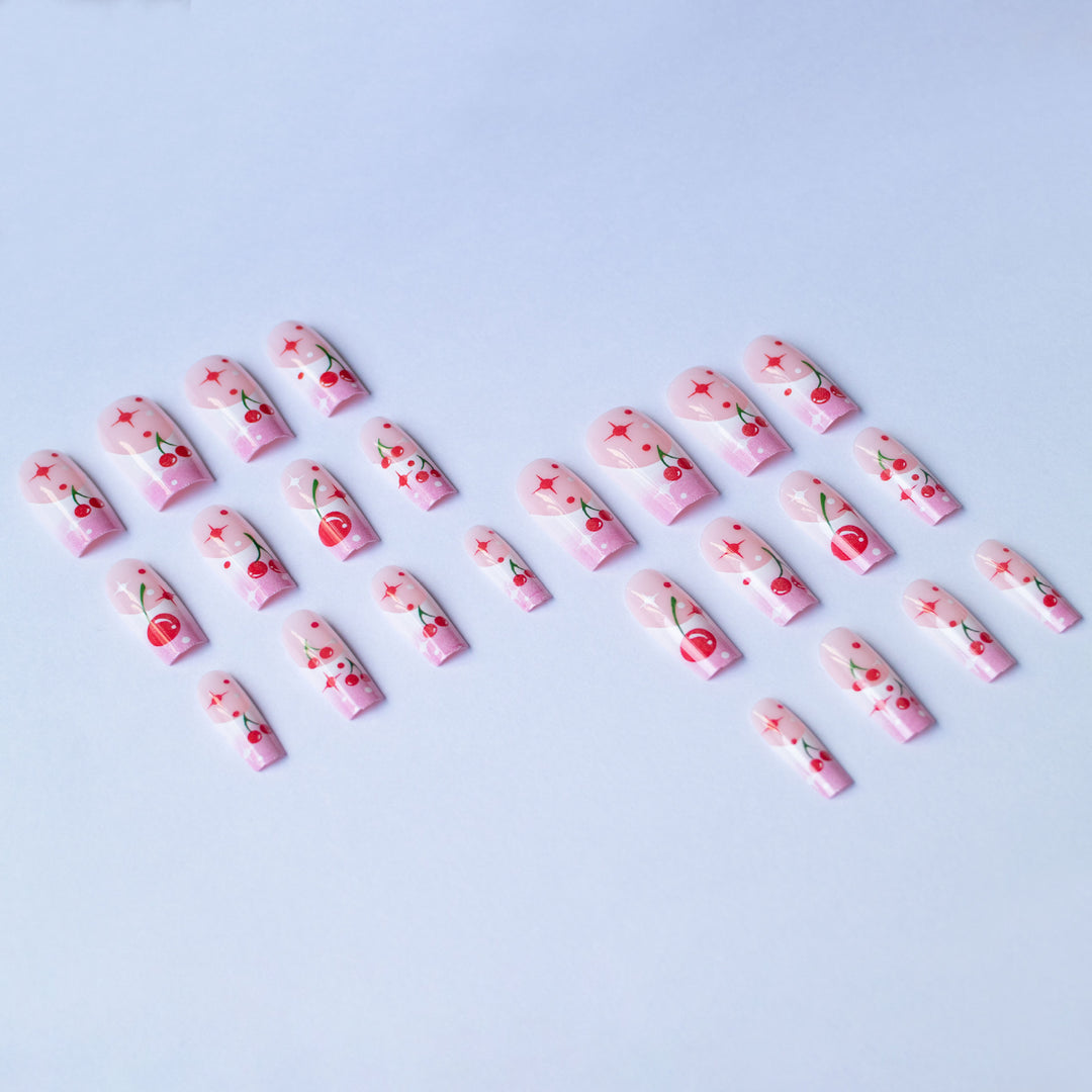 Artistic Cherry Blossom Nail Art
