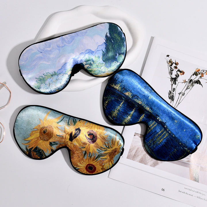 Unisex soft ergonomic sleep mask with contoured eye area and adjustable elastic band Stornfield