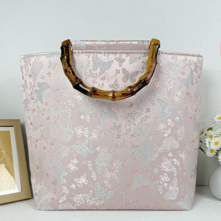 Elegant Handbag with Bamboo Handles Stornfield
