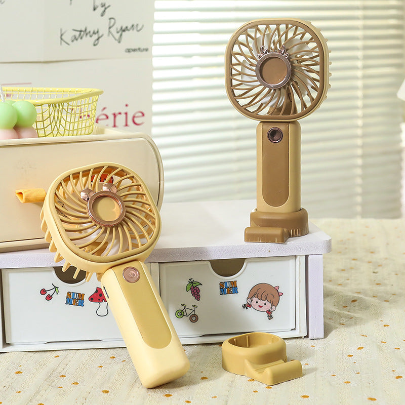 Ladies portable USB hand fan with ergonomic design and integrated LED lighting Stornfield