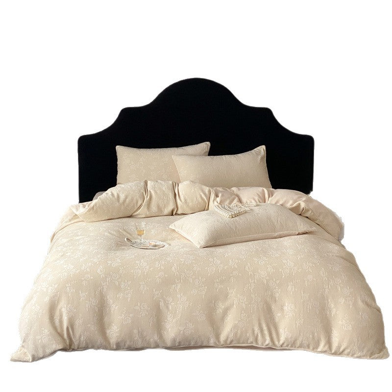 Luxury Jacquard Floral Duvet Cover Set
