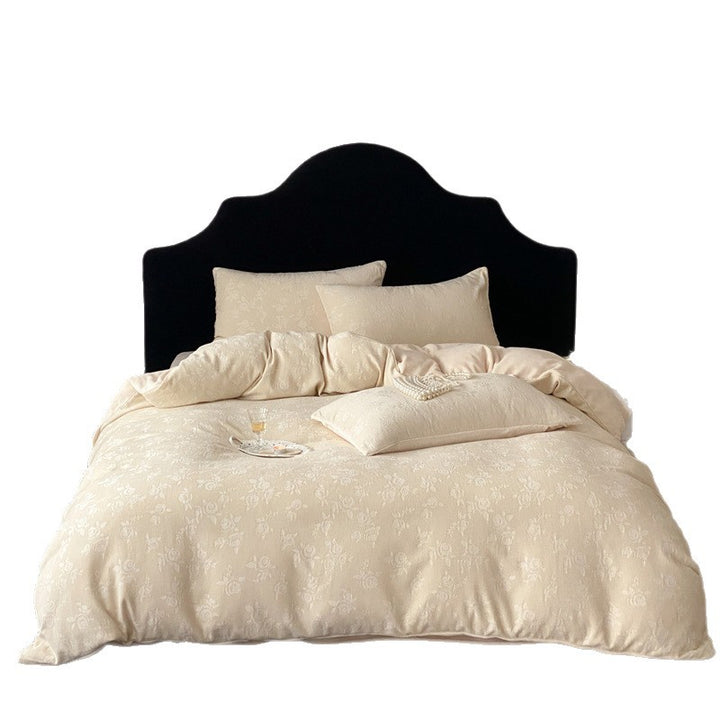 Luxury Jacquard Floral Duvet Cover Set