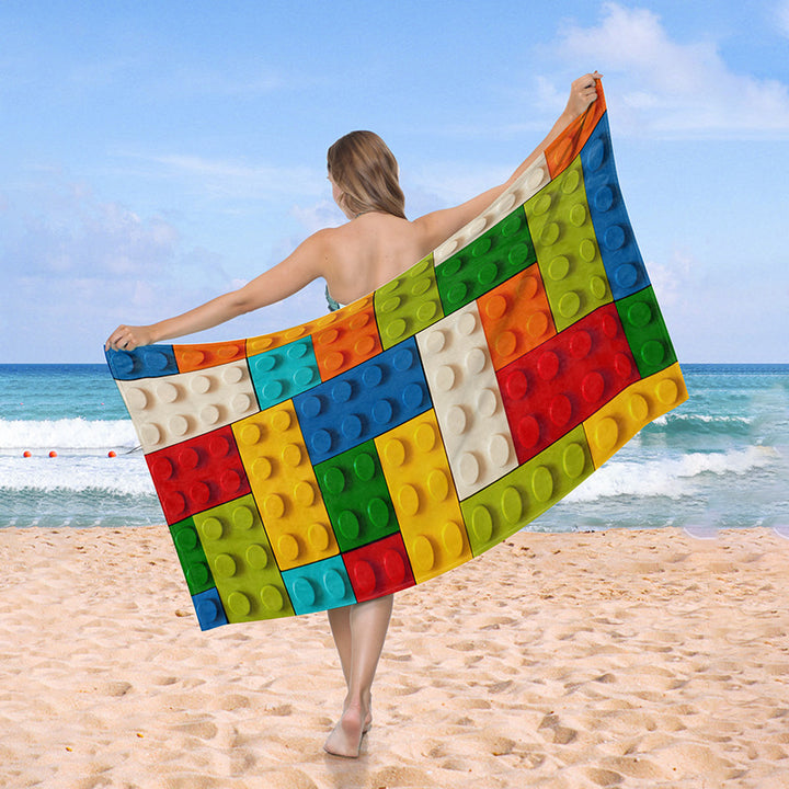 Beach towel with creative heart design Stornfield