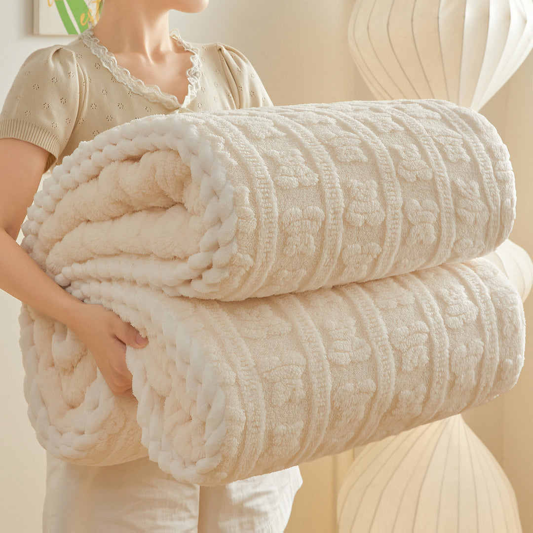 Cozy Plush Textured Throw Blanket