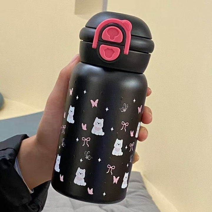 Women's stainless steel water bottle with innovative safety closure Stornfield