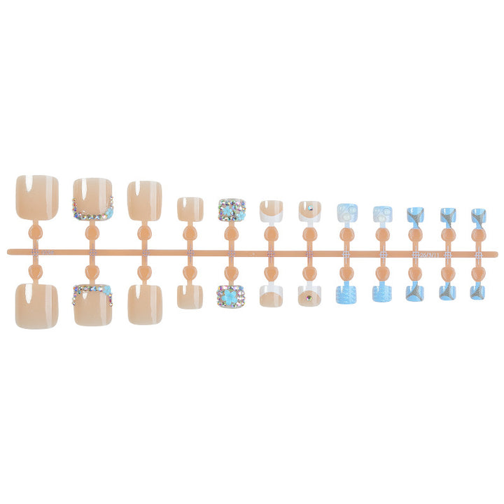 Decorative Press-On Nail Art Set with Sparkling Accents Stornfield