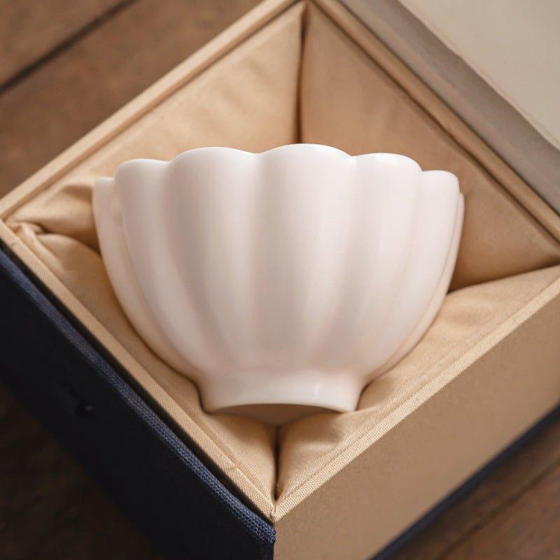 Handcrafted Ceramic Tea Cup With Embedded Ceramic Rose | Stornfield