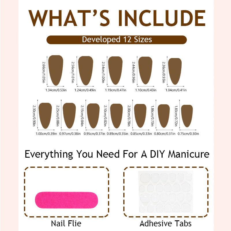 Artificial nail set with elegant geometry design Stornfield