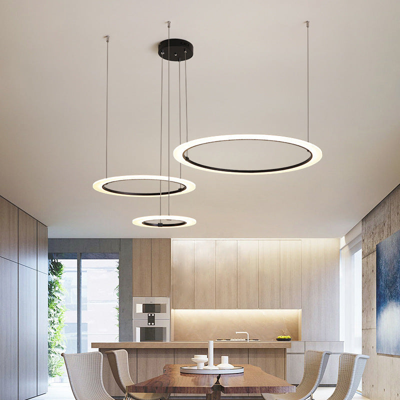 Modern Dual-Ring Pendant Light