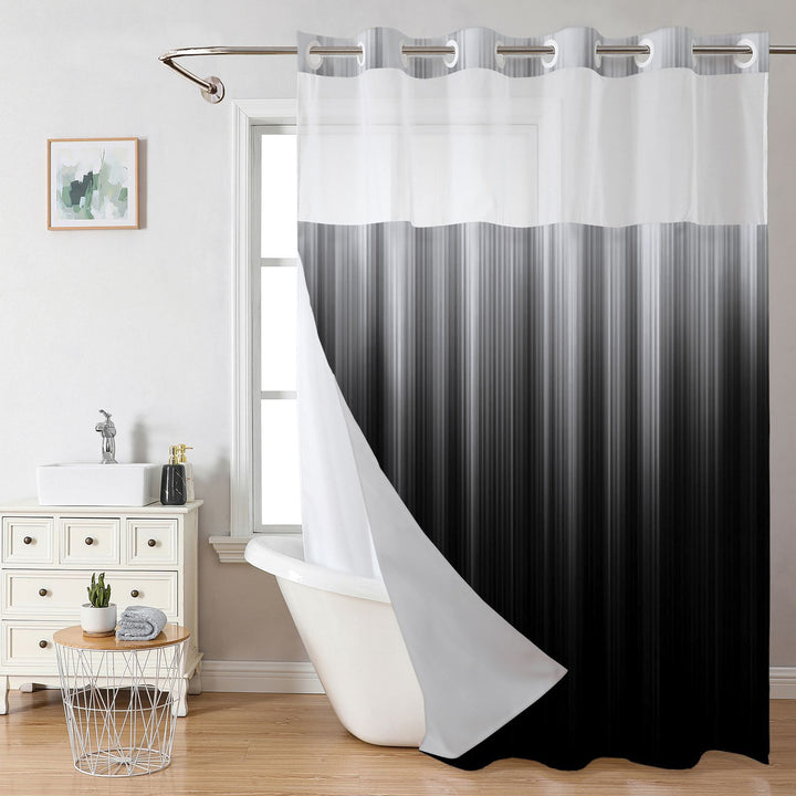 Modern Gradient Shower Curtain Stornfield