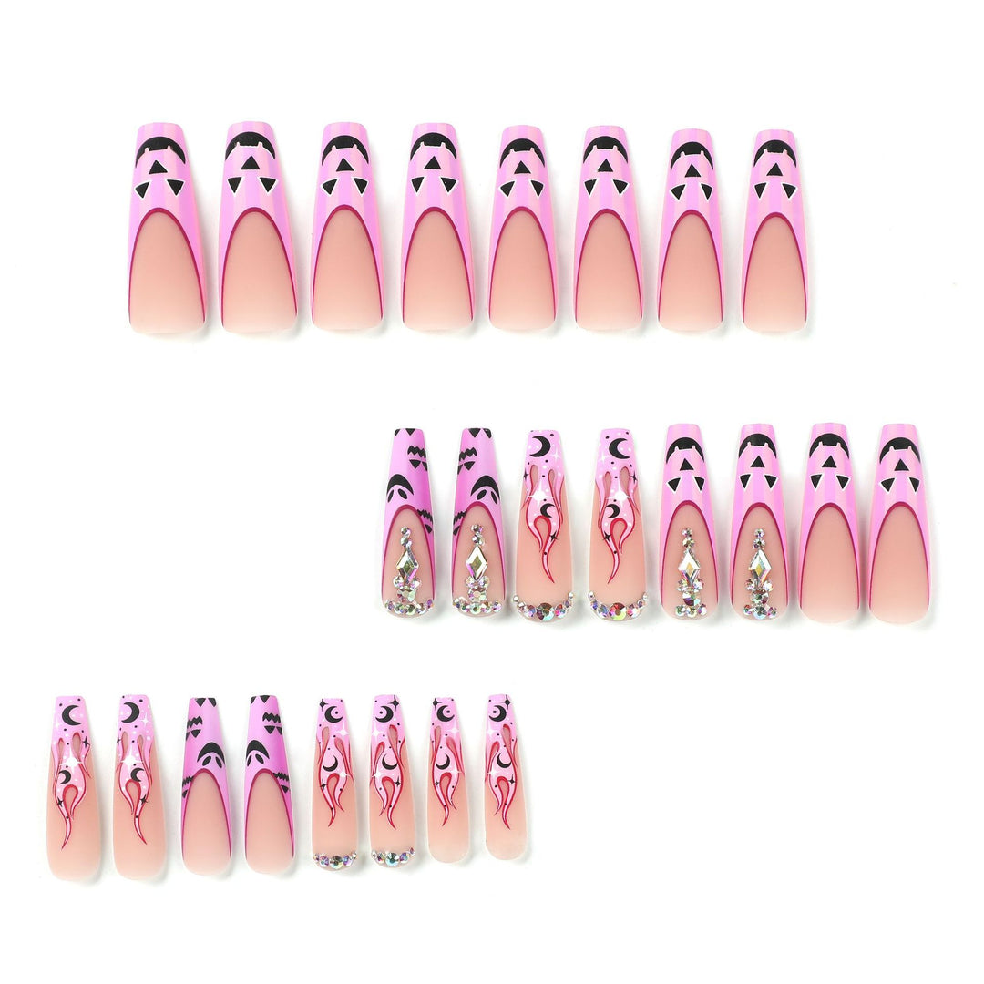 Artificial nail art with festive design and glitter variations Stornfield
