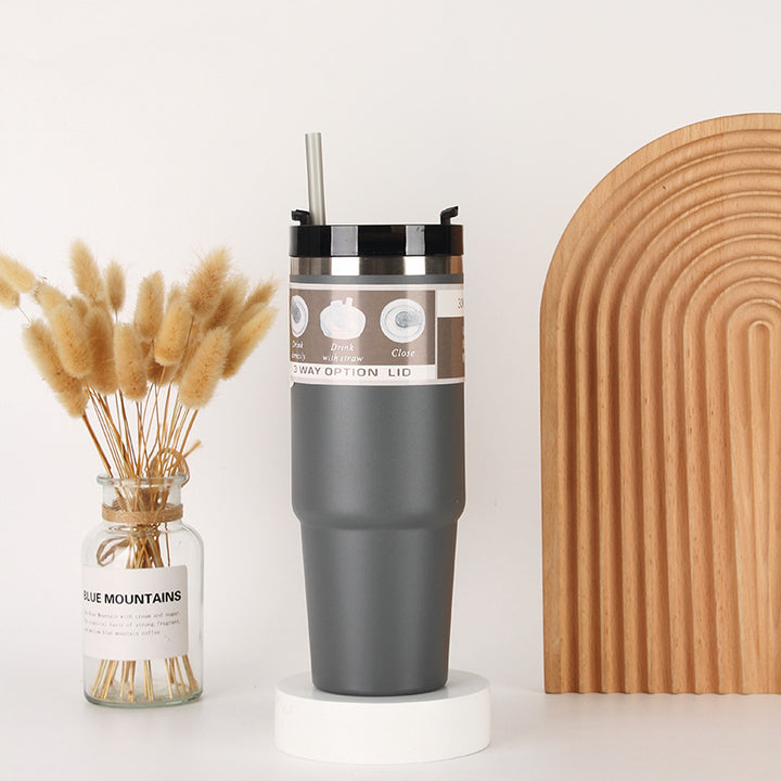 Unisex Insulated Drinking Cup with Integrated Straw Stornfield