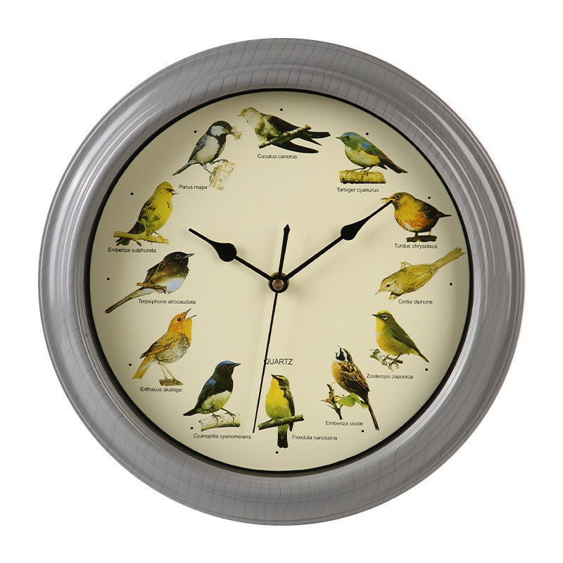 Wall clock with colorful bird design Stornfield