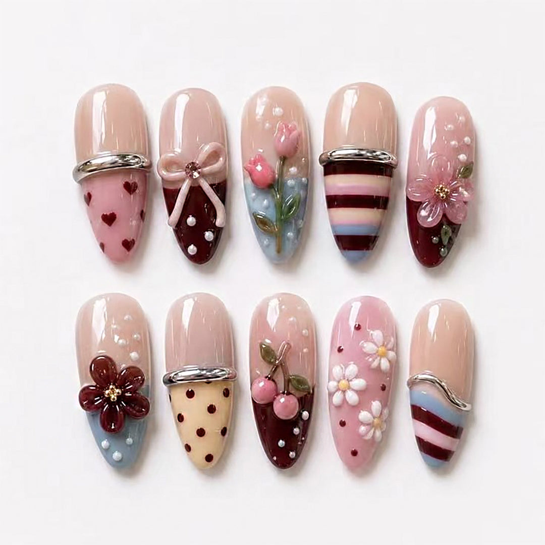 Elegant Nail Art Press-On Kit