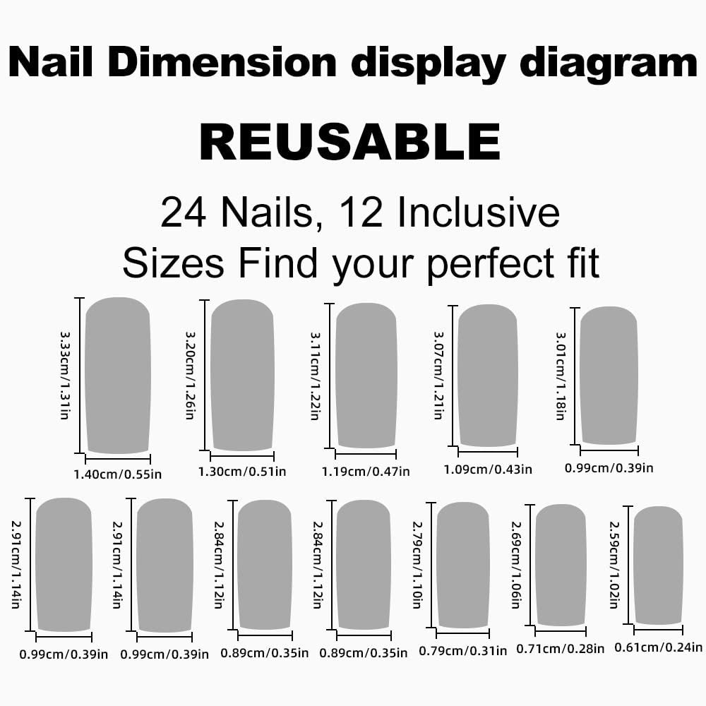 Acrylic nail set with elegant design and gradient colors Stornfield