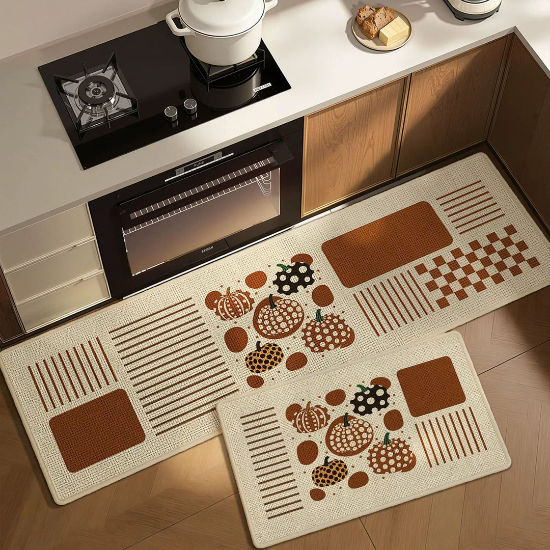 Pumpkin-Themed Kitchen Comfort Mat