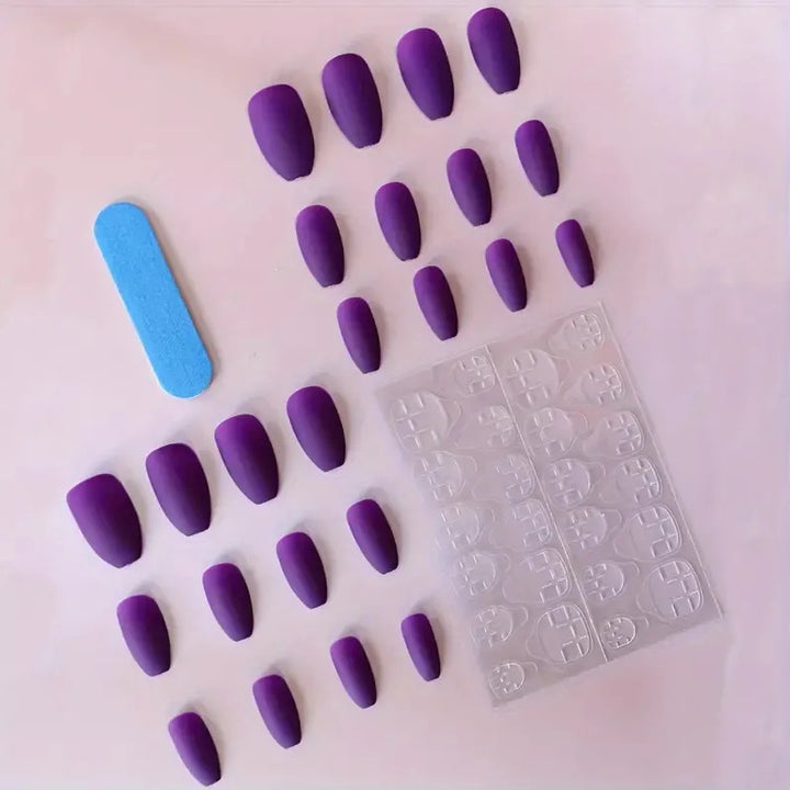 Matte Almond-Shaped Nail Extensions Stornfield