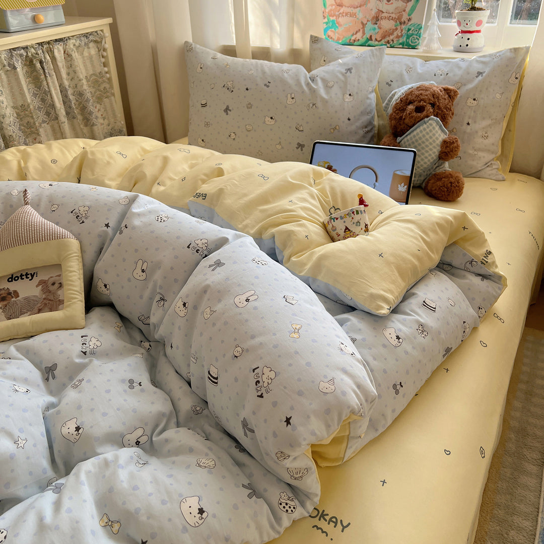 Cute Bear-Themed Bedding Set