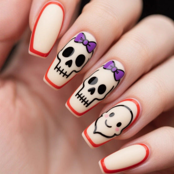 Artistic Halloween-Themed Nail Art Extensions Stornfield