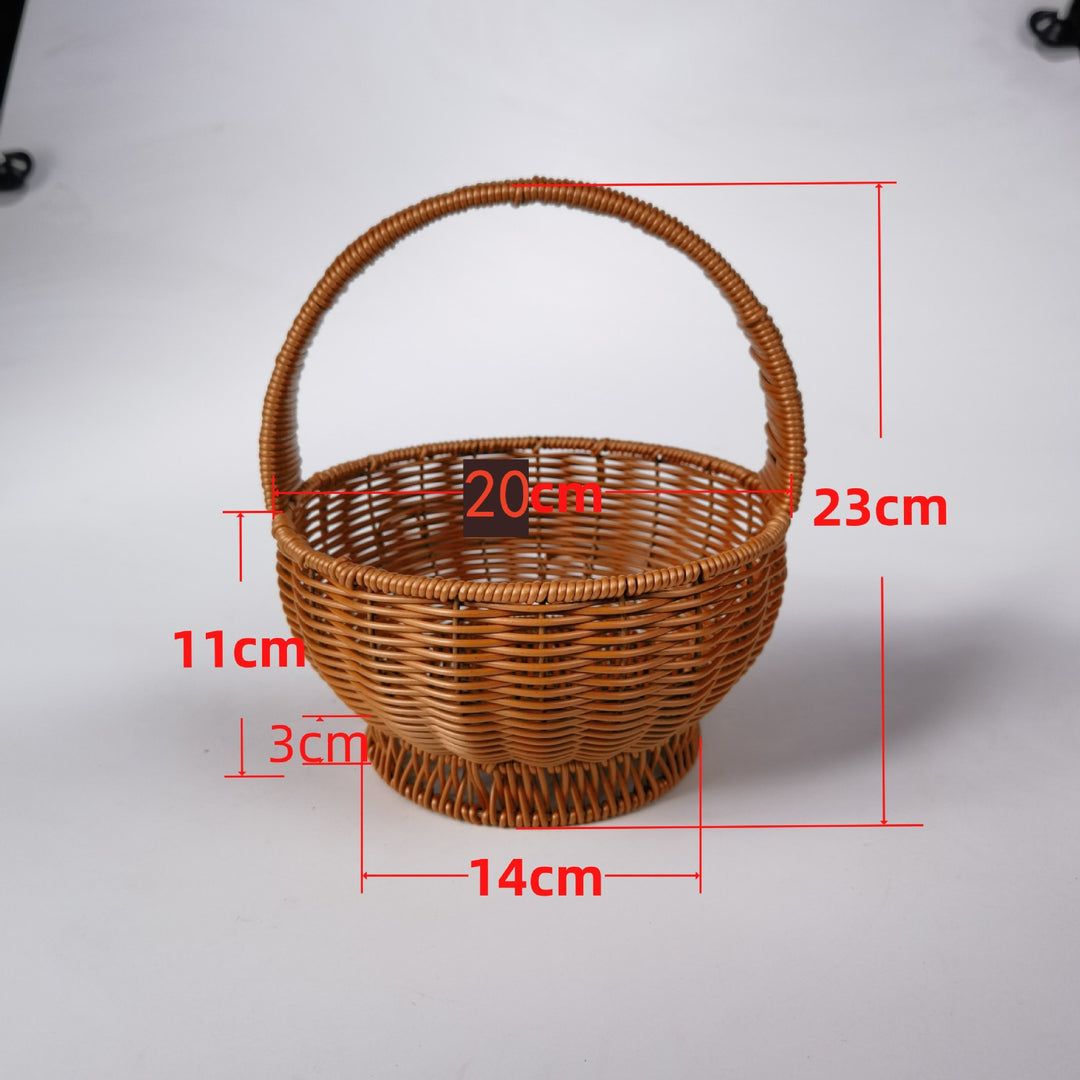Ladies handcrafted rattan basket with handle Stornfield