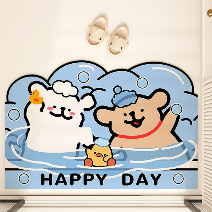 Playful Animal-Themed Floor Mat