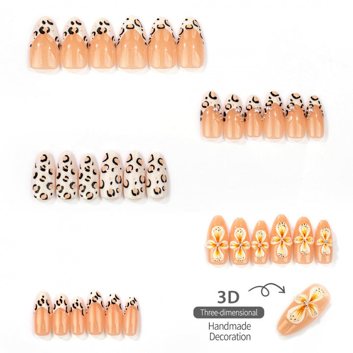Artistic Leopard Print Press-On Nails