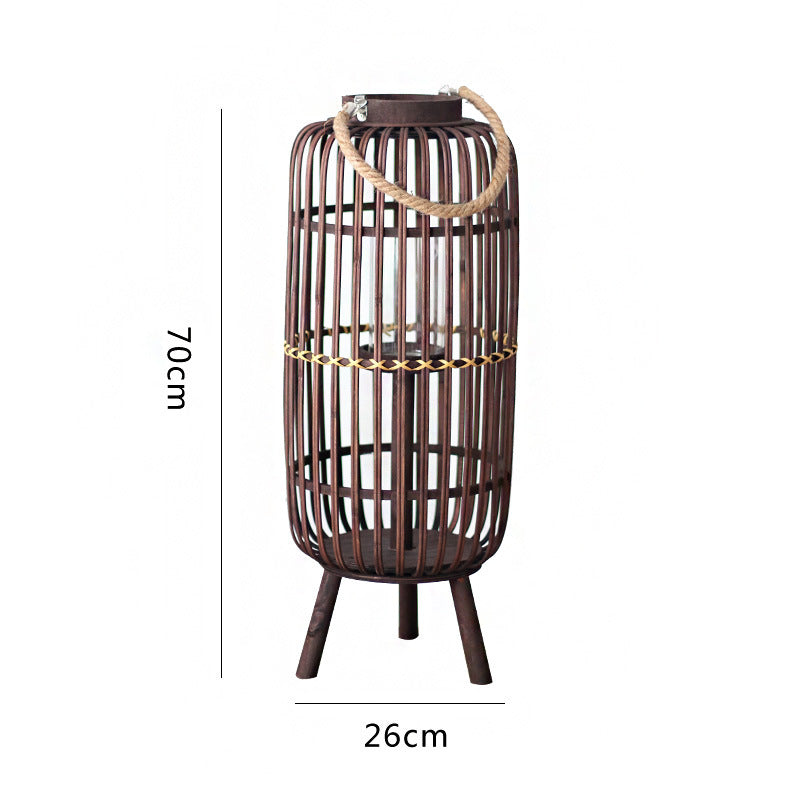 Rustic Rattan Lantern Stornfield