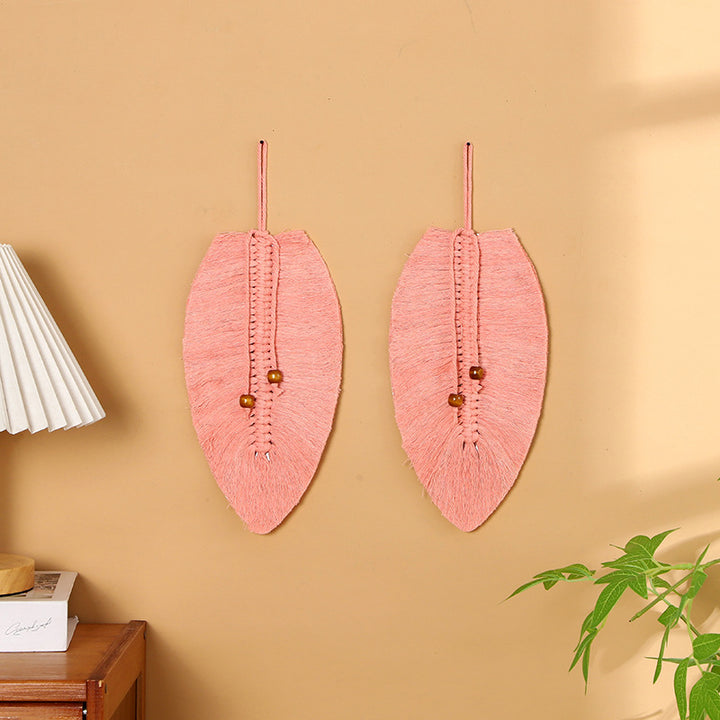Leaf-Shaped Macrame Wall Art Stornfield