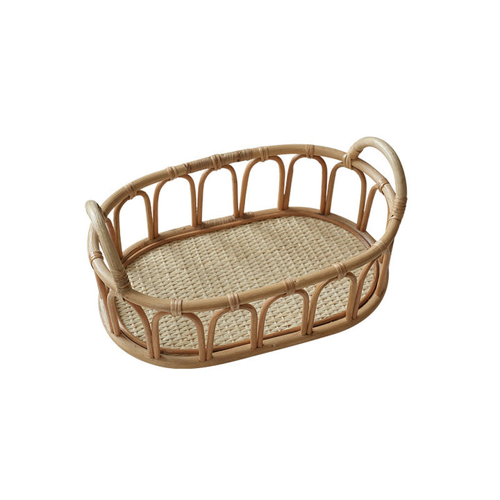 Women's oval rattan serving basket Stornfield