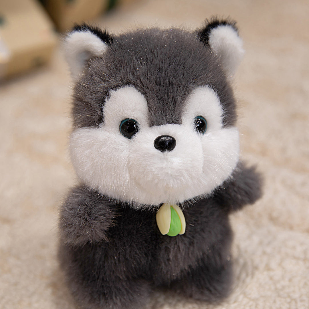 Plush Dog Bag Charm Keychain with Soft Faux-Fur Body & Loop Strap Stornfield
