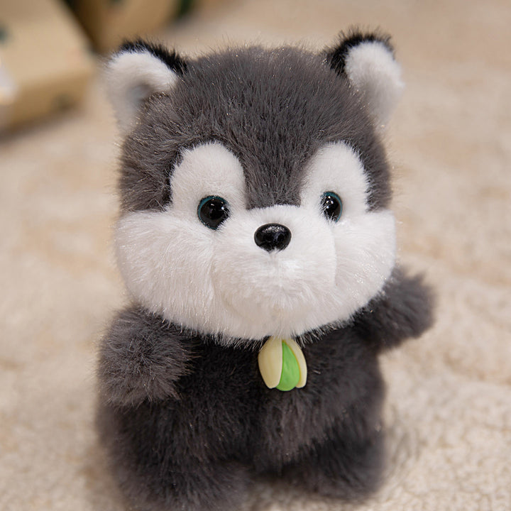 Plush Dog Bag Charm Keychain with Soft Faux-Fur Body & Loop Strap Stornfield