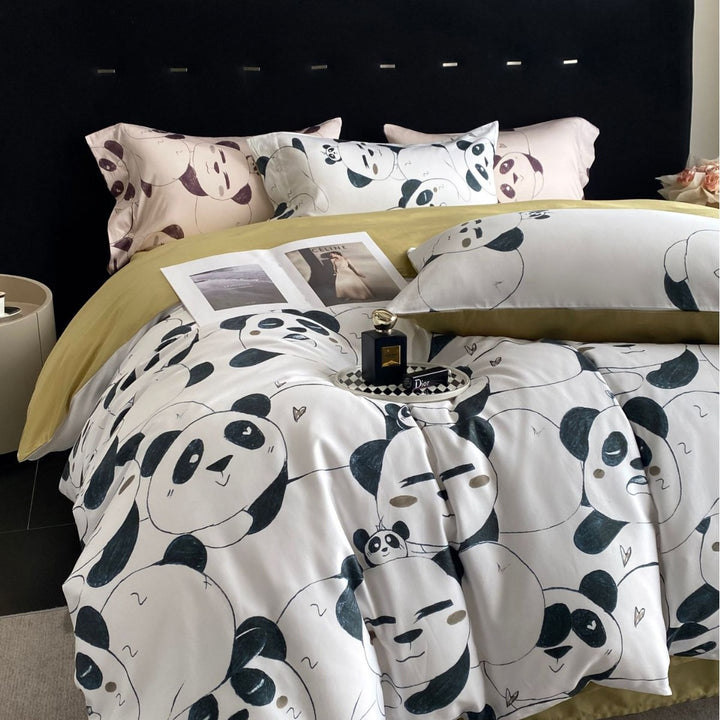 Luxury Reversible Paisley Cotton Sateen Duvet Cover Set