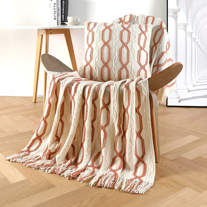Ladies decorative and cozy woven blanket Stornfield