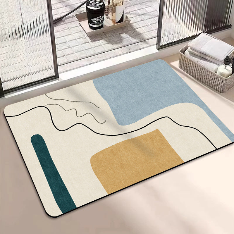 Contemporary Geometric Bath Rug Stornfield